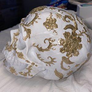 White and Gold Skull Decor bought in Milan Italy